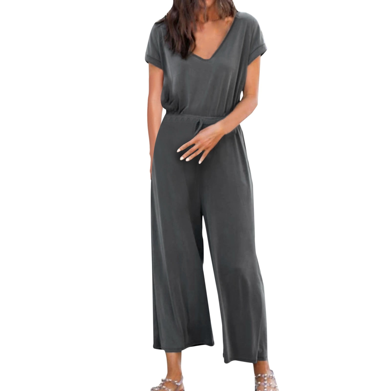 Loose casual jumpsuit women shorts
