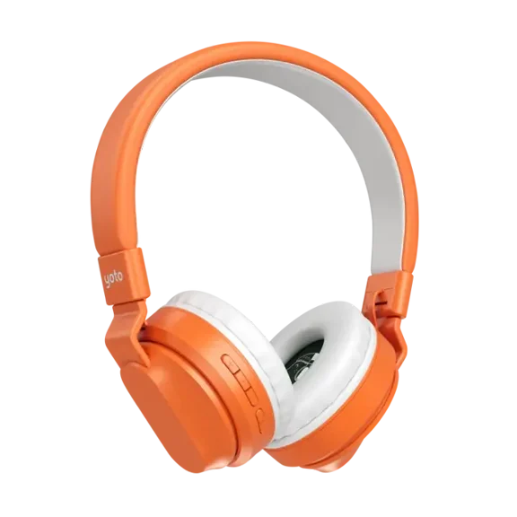 YOTO Wireless Headphones Kids Accessories, Lightweight Comfortable Adjustable & Foldable Over-Ear Bluetooth Earphones with Travel Bag, Volume-Limiting for Safe Listening