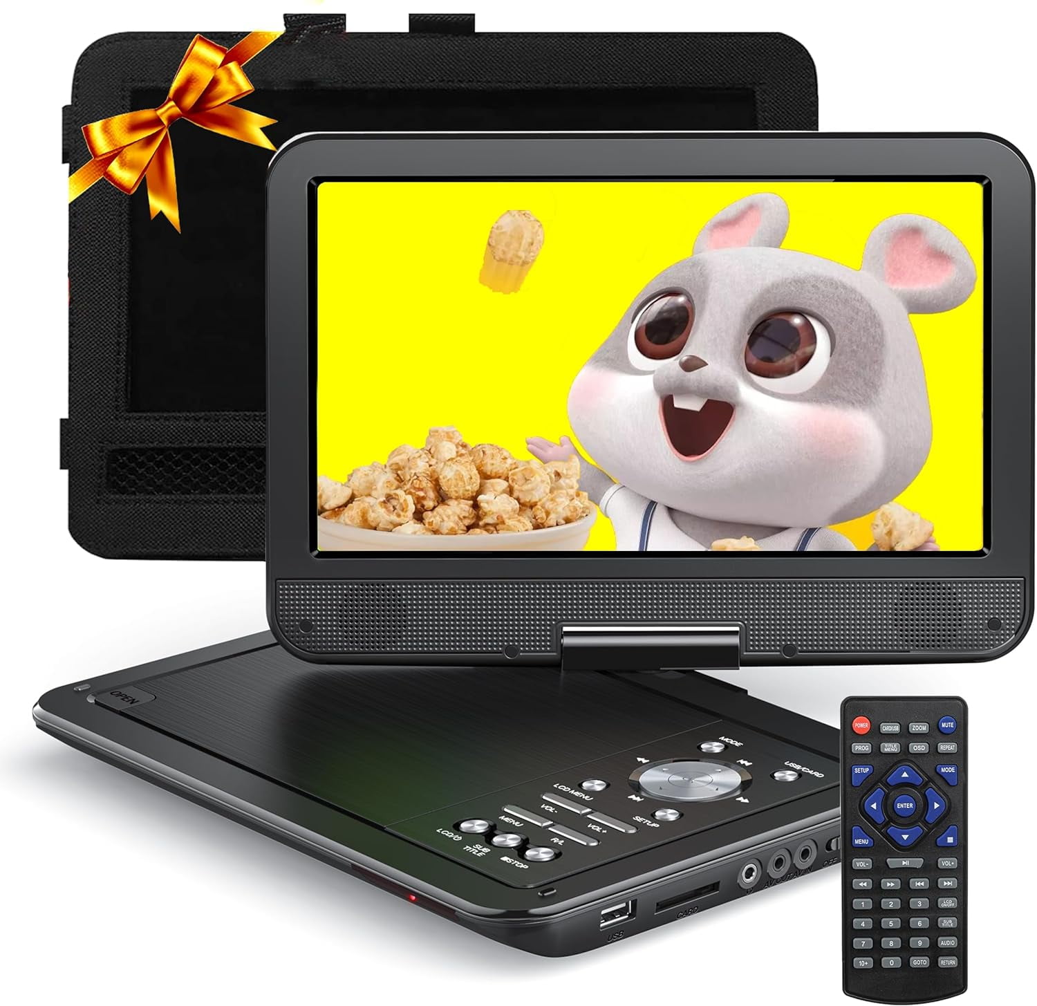 YOTON 12.5" Portable DVD Player for Car, portable DVD player for kids with 10.5" HD Swivel
