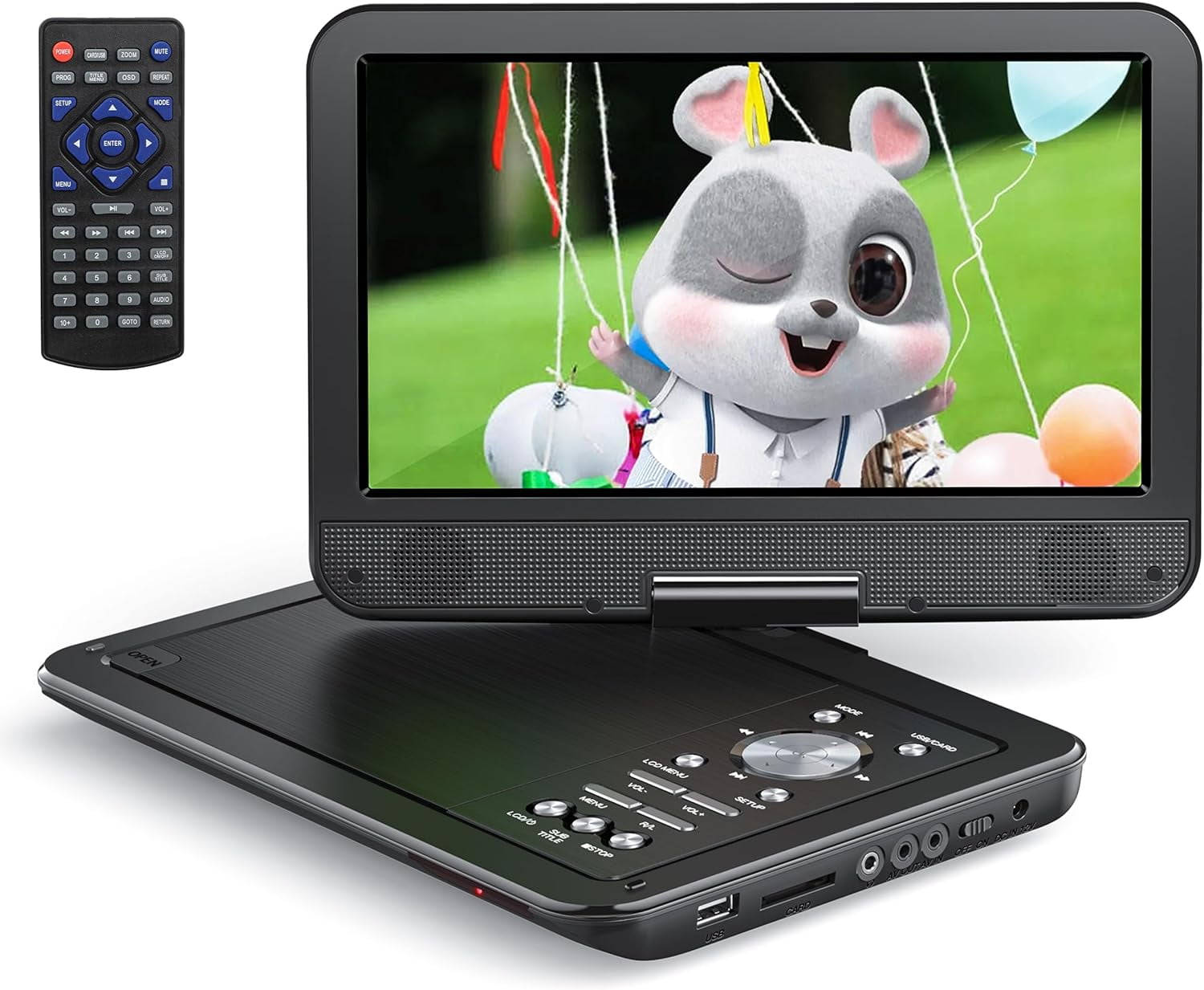 YOTON 12.5" Portable DVD Player with 10.5" HD Swivel Screen for Car and