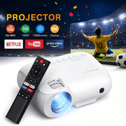 CocoBear 4K Smart Projector with 5G WiFi & Bluetooth, Native 1080P, 450 ANSI Lumens, Built-in Streaming Apps Netflix/YouTube/Prime Video, Up to 300 Home Theater Projector