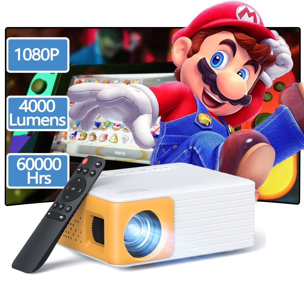 YOTON Mini Projector 1080P Supported,up to 120" Screen 4000Lumens