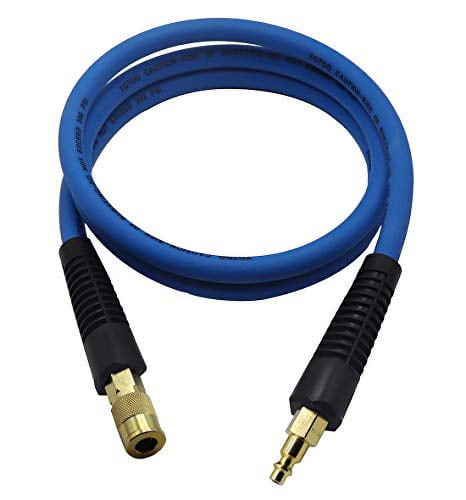 YOTOO 102007 Hybrid Lead, 0.37" x 72" 300 PSI Air Hose with 0.25" Industrial Quick Coupler