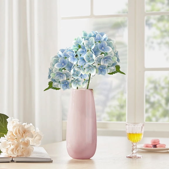 YOTQUSKI 17.72 in Simulation Hydrangea Flower, Field Oil Painting Style Artificial Flowers in Vase for Home Decor, Living, Room, Decoration Flower Display No vase