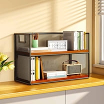 YOTQUSKI 2-Tier Countertop Shelf Organizer, Kitchen Spice Racks, Dining Table Organizer, Counter Organizer for Bedroom, Offices, Bathroom, Kitchen