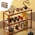 thumbnail image 1 of YOTQUSKI 3-Tier Coffee Bar Organizer, Countertop Shelf Organizer, Kitchen Spice Racks, Multifunctional Wood Storage Rack, Storage Racks for Cupboard, Vanity, Bathroom, Christmas, 1 of 6