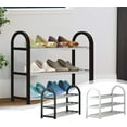 thumbnail image 1 of YOTQUSKI 3-Tier Shoe Rack for Entryway, Living Room Shoe Rack, Shoe Racks for Small Spaces, 18 inch Length, Holds 6 Pairs, 1 of 6