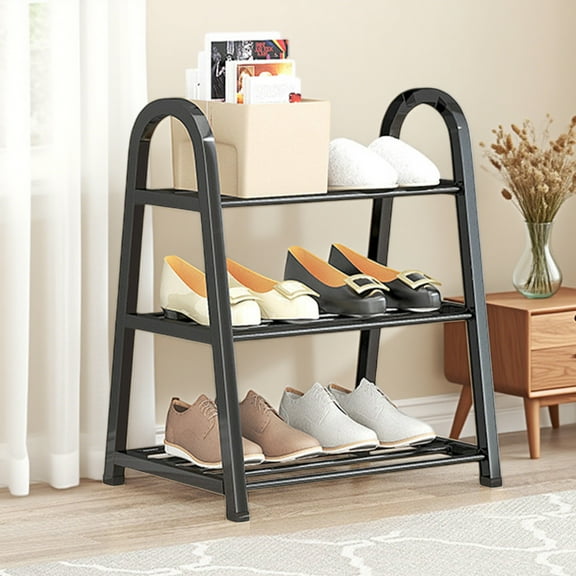 YOTQUSKI 3-Tier Shoes Organizer Storage, Floor Shoe Rack, Living Room Shoe Rack, Sturdy Shoe Rack for Bedroom Entry, Small Spaces, Entryway, Closet, Cubbies