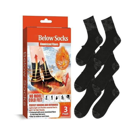 YOTQUSKI 3pc Heating Socks Cold Weather, Adjustable Temperature Safe USB Heated, Reducing Foot Stress Winter Socks for Slipper, Skiing, Hiking, Cycling, Driving (Men Women)