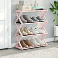 thumbnail image 1 of YOTQUSKI 4-Tier Shoe Shelf for Closet, Shoe Storage Rack, Shoe Rack for Entryway, Shoe Stand for Bedroom, Floor Shoe Rack, 16.5 inch Length, Holds 8 Pairs, 1 of 6