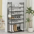 thumbnail image 1 of YOTQUSKI 6-Tier Shoe Storage Rack,Shoe Organizer for Entryway, Zapatero Para Closet, Shoe Stand for Bedroom, Shoe Rack with Hook for Hallway, Foyer, Closet, Cubbies, 1 of 6