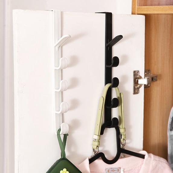 YOTQUSKI Behind Door Clothes Hook, Hat Storage Rack, Space Saving Multi Hook Organizer, Suitable for Bedroom, Bathroom, Living Room