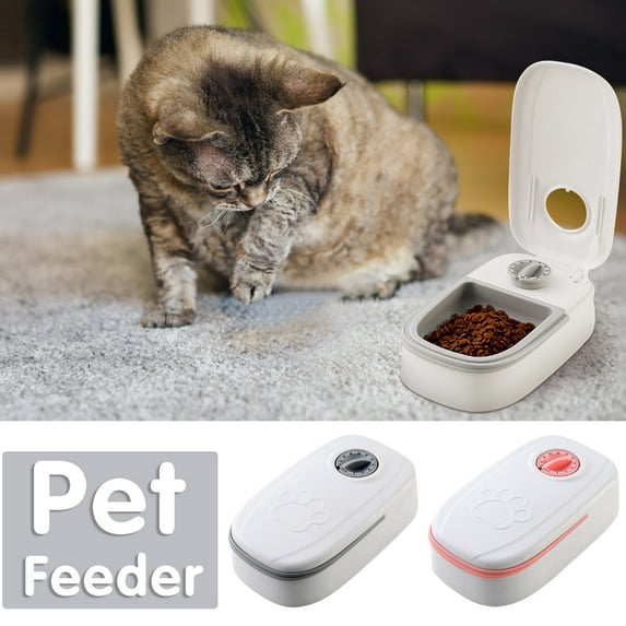 YOTQUSKI Cat Food Dispenser Automatic, Pet Feeder, Cat Food Dispenser, Pet Feeder with Timer, Food Timing and Control, 48-hour Timing