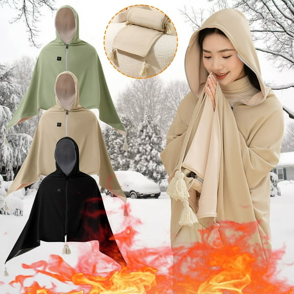 YOTQUSKI Electric Throw Blanket, Usb Heated Blanket, Heated Blanket for Office, Hooded Blanket, Portable Washable Heated Blankets for Home, Travel, Office 59x31in