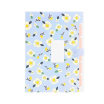 YOTQUSKI File Folders, 5 Pocket Expanding File Folder, PVC Waterproof Material, Large Capacity, Lightweight and Portable, Floral Printed, Suitable for School Office Class Home Meeting Room