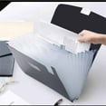 thumbnail image 1 of YOTQUSKI File Folders, Page up Organ Bag Document Holder, A4 Portable Folder, Test Paper Storage Bag, Multi Layered Design, Lightweight and Portable, Suitable for School Office Class Home, Clear, 1 of 5