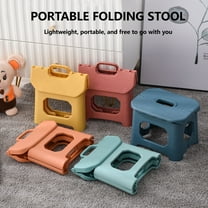YOTQUSKI Folding Step Stool, Portable Stool, Small Sitting Stool, Kitchen Step Stool, Bathroom Stool, Plastic Stool with Handle