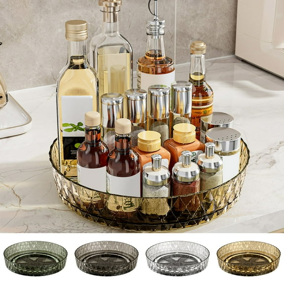 YOTQUSKI Lazy Susan Turntable,8“ Lazy Susan Organizer, 360 Rotating Spice Rack Turntable for Kitchen Home Cabinet Storage & Table Top Display, Refrigerator Organize