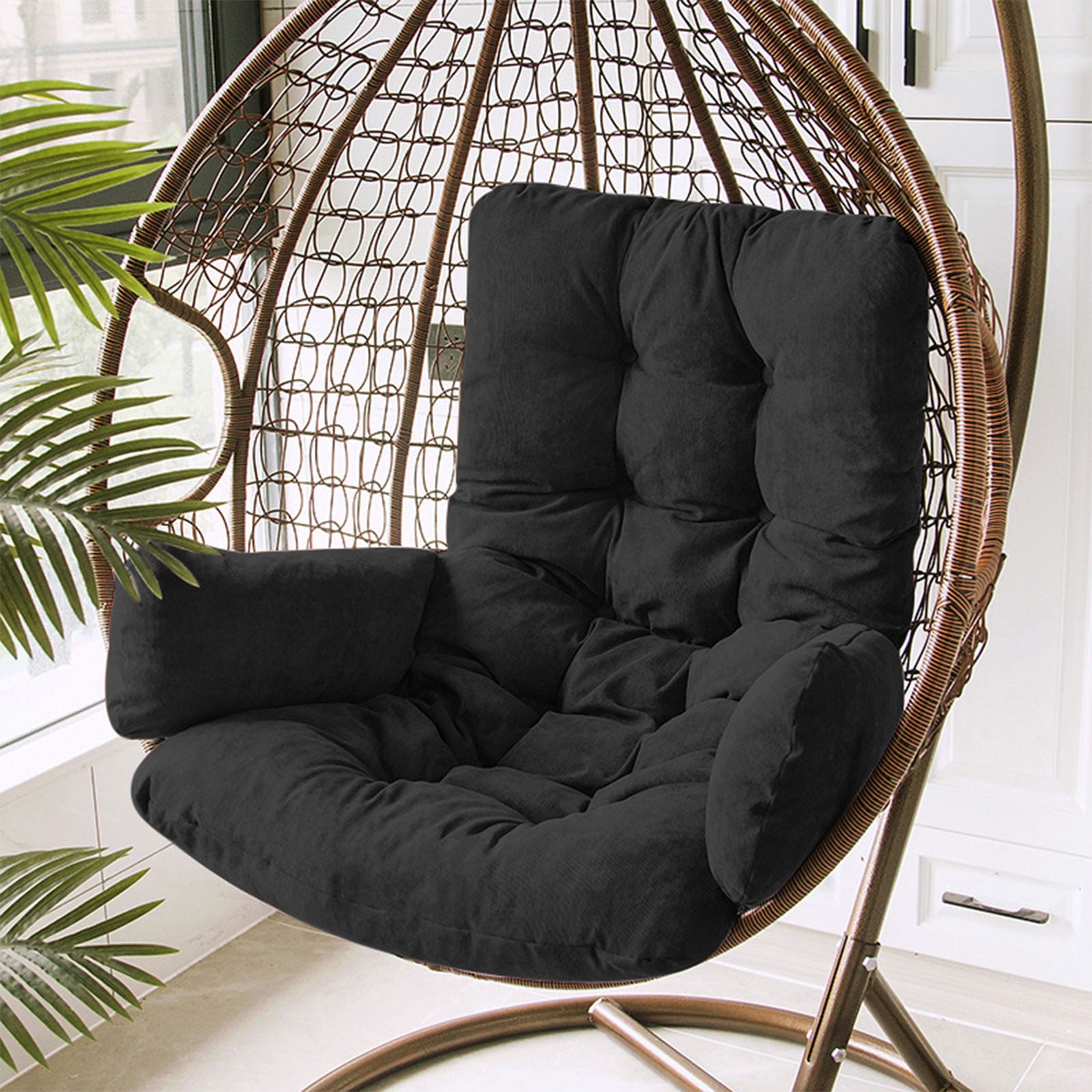 YOTQUSKI Outdoor Swing Cushions, Egg Chair Cushion Replacement, Hanging Basket Seat Cushions, Soft Egg Swing Chair Pad, Hanging Hammock Basket Swing Cushion