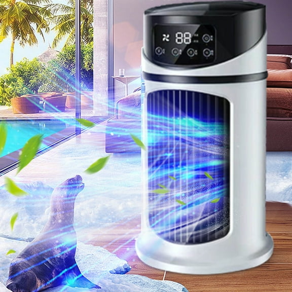 YOTQUSKI Portable Air Conditioner, Evaporative Air Cooler, 3-Speed Personal Air Conditioner Cooling Fan with 6H Timer, Rapid Cooling & Utral Quiet Cooler Fans for Home Bedroom,Office Humidifier