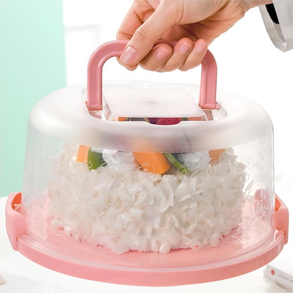 YOTQUSKI Round Cake Carrier,Cake Container with Lid and Handles 3-in-1 Multipurpose Cake Keeper Holder Platter,For Cupcake Devil Eggs 11 Inch Cake Dishwasher Safe