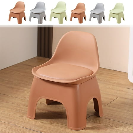 YOTQUSKI Small Stool Chair, Stool with Backrest, Low Stools for Sitting, Thickened Reinforced Chair Plastic Stool for Office, Kitchen, Living Room
