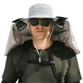 thumbnail image 1 of YOTQUSKI Solar Fan Hats for Men, Outdoor Wide Brim Sun Hat with 2 Solar Fan Sun, Bucket Hat for Men Women with Removable Neck Flap, UPF 50+ Bucket Fishing & Beach Hat with Fan Built in, 1 of 4