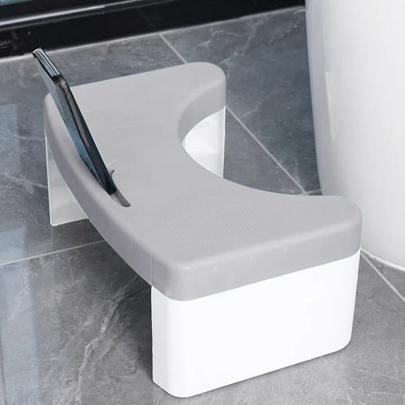 YOTQUSKI Squatting Toilet Stool for Adults, Poop Stool Squat Adult, Anti-Slip Potty Stool with Phone Holder for Pooping, Portable Toilet Step Foot Rest for Bathroom, Seniors