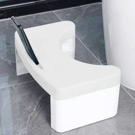 YOTQUSKI Squatting Toilet Stool for Adults, Poop Stool Squat Adult, Anti-Slip Potty Stool with Phone Holder for Pooping, Portable Toilet Step Foot Rest for Bathroom, Seniors