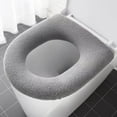 thumbnail image 1 of YOTQUSKI Toilet Seat Cover Pads, Tapa De Inodoro, Thickened Knitted Polyester, Waterproof & Washable, Soft & Warm, Multiple Color Options, 1 of 4
