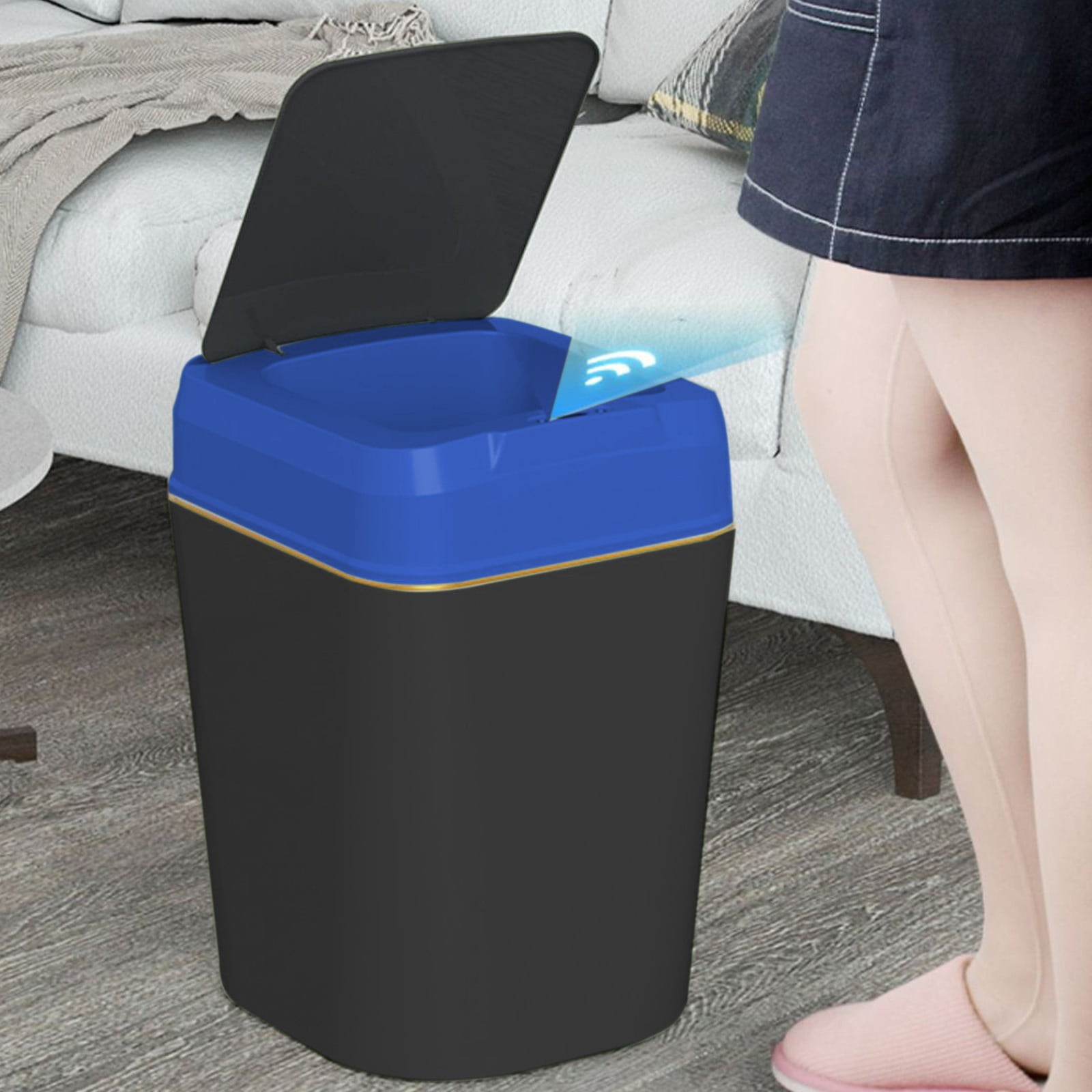 YOTQUSKI Trash Can With Lid,Bathroom Trash Can With Lid,12 Liter/3.1 ...