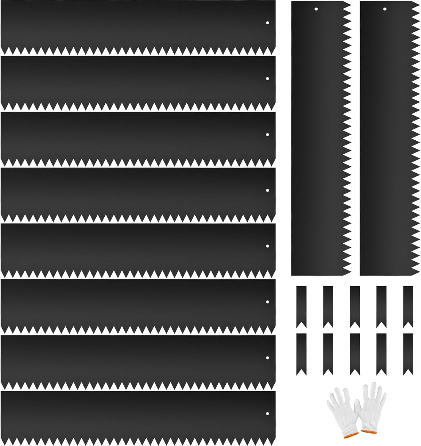YOTREE 33FT Galvanized Steel Landscape Edging 10 Pack, 40" x 6" Metal Edging for Landscaping with 10Pcs Stakes & Gloves, Metal Garden Border for Garden Design, Pathway, Divider