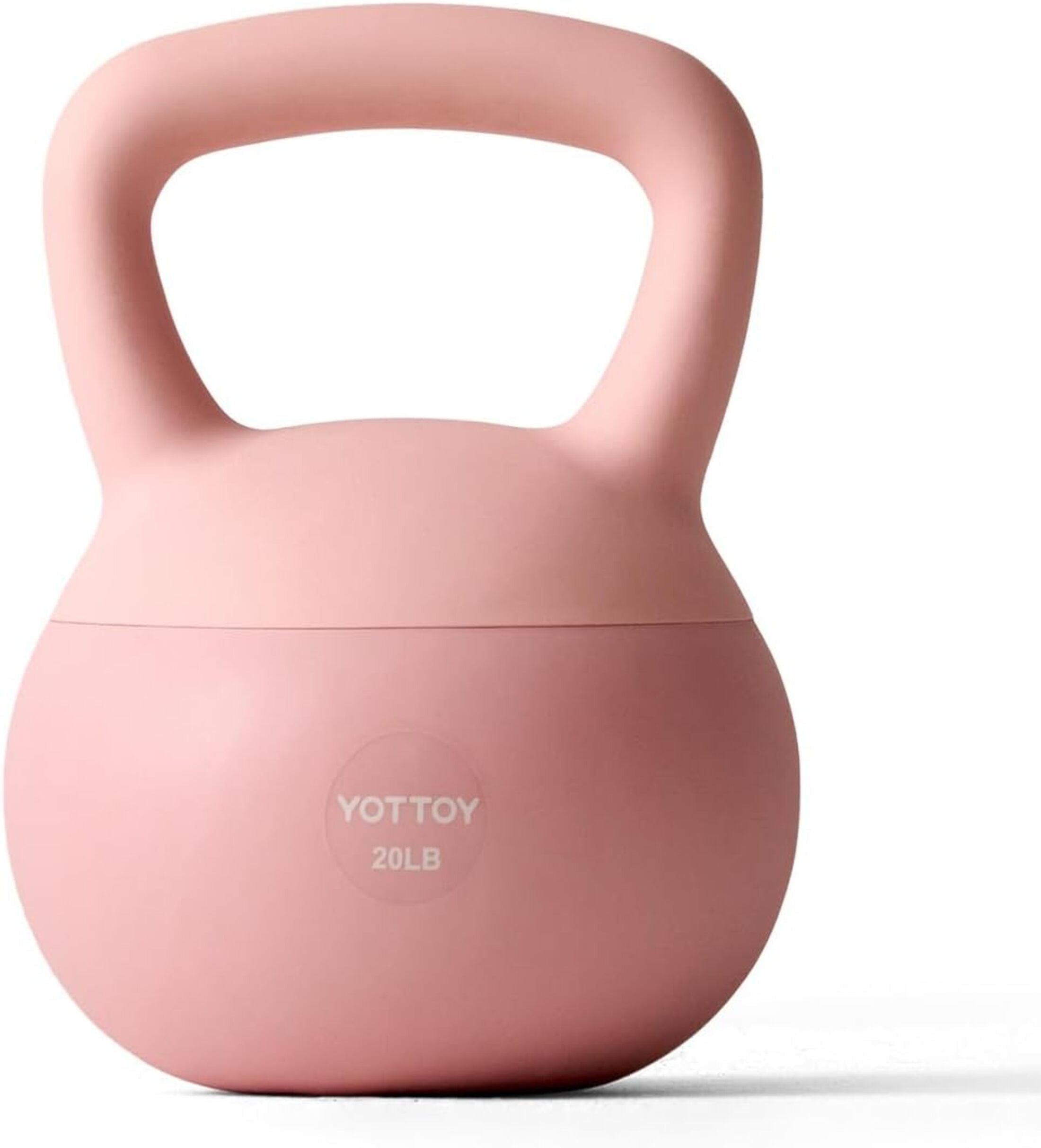 YOTTOY 20 lb Soft Kettlebell — Pink, Anti-Slip Grip,Weight for Home Workouts,Safety Guaranteed