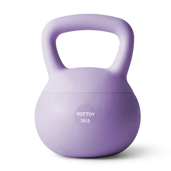 YOTTOY 25 lb Soft Kettlebell — Purple, Anti-Slip Grip,Weight for Home Workouts,Safety Guaranteed