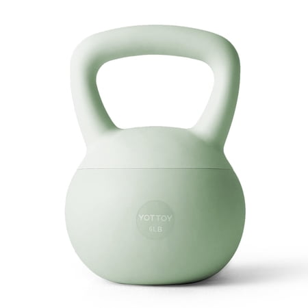 YOTTOY 6 lb Soft Kettlebell — Green, Anti-Slip Grip,Weight for Home Workouts,Safety Guaranteed
