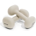 thumbnail image 1 of YOTTOY Dumbbell Set of 2 — 2 lb Each (4 lb Pair) WHITE Non-Slip Hand Weights for Women — Home Gym & Full-Body Toning, 1 of 6