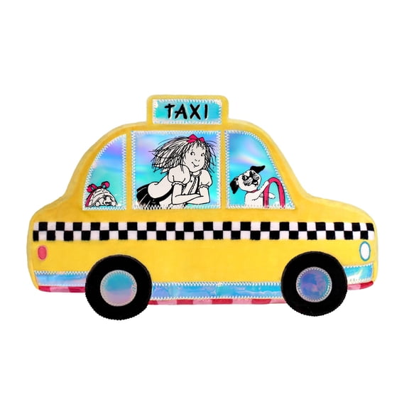 YOTTOY Eloise Collection | Eloise Taxi Plush Pillow- Soft Stuffed Pillow Decor Gift for Kids - 15" L