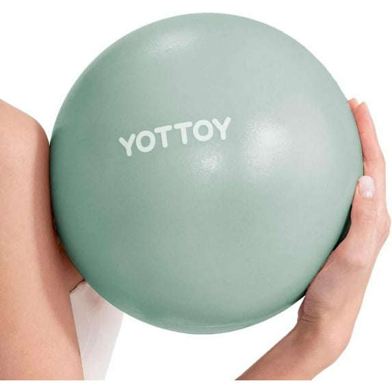 YOTTOY Pilates Ball, 10-inch Exercise Ball with Anti-Burst Technology for Stability, Stability Ball for Yoga, Pilates, Physical Therapy, Home Gym and Office Fitness Equipment