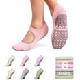 thumbnail image 1 of YOTTOY Pilates Socks for Women(6 Pairs)–Breathable, Grip-Enhanced Non-Slip Yoga Socks, Durable & Perfect for Home Workouts, 1 of 6