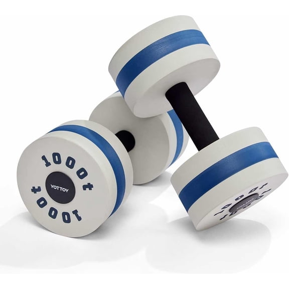 YOTTOY Water Dumbbells for Pool Exercise,Foam Aquatic Dumbbells for Water Aerobics,Resistance Training & Physical Therapy,Pool Weights for Water Workouts,Aqua Fitness,Set of 2