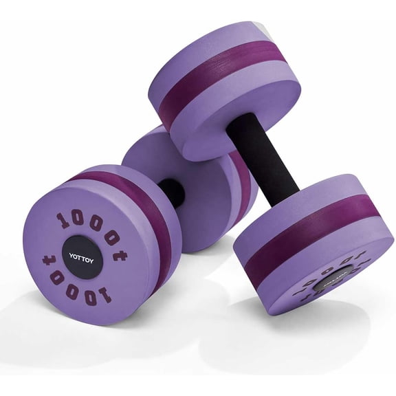 YOTTOY Water Dumbbells for Pool Exercise,Foam Aquatic Dumbbells for Water Aerobics,Resistance Training & Physical Therapy,Pool Weights for Water Workouts,Aqua Fitness,Set of 2