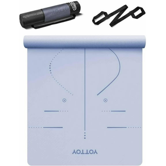 YOTTOY Yoga Mat, 72"x 32"x1/3" Extra Wide Non-Slip Exercise Fitness Yoga Mats,Eco-Friendly TPE Exercise Mats for Women Men Home Workout with Strap Bag