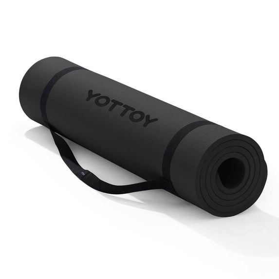 YOTTOY Yoga Mat,Extra Thick Yoga Mat (1/2inch),Professional TPE Exercise Mat,Non-Slip Workout Mat for Yoga, Pilates, Fitness, Barefoot Workouts, Home Gym Studio with Strap