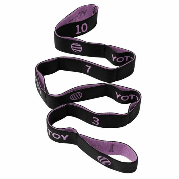 YOTTOY Yoga Strap and Resistance Bands-Exercise Elastic Bands for Working Out Women with 10 Loops-Perfect for Stretching and Physical Therapy
