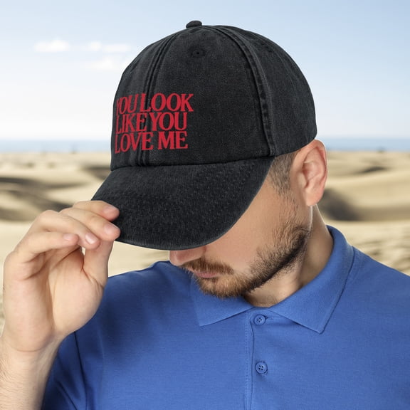 YOU LOOK LIKE YOU LOVE Baseball Cap Ball Dad Hat Adjustable Plain Solid Washed Cotton Mens Womens