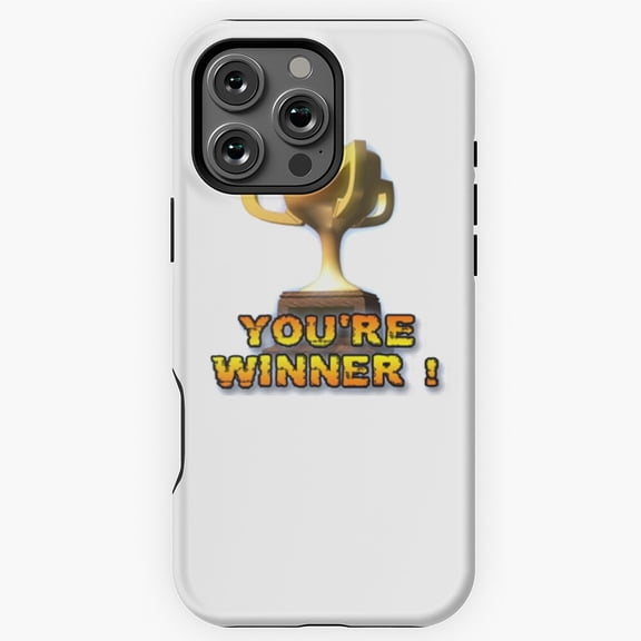 YOU'RE WINNER Funny Video Game Meme Phone Case for iPhone 16 15 14 13 12 11 Pro Max - Trendy Phone