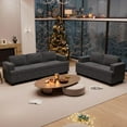thumbnail image 1 of YOUDENOVA 2 Piece Set Comfy Sofa Couch, 3 Seater & Loveseat Sofa with Deep Seats, Modern Sleeper Couch for Living Room,Dark Grey Chenille, 1 of 8