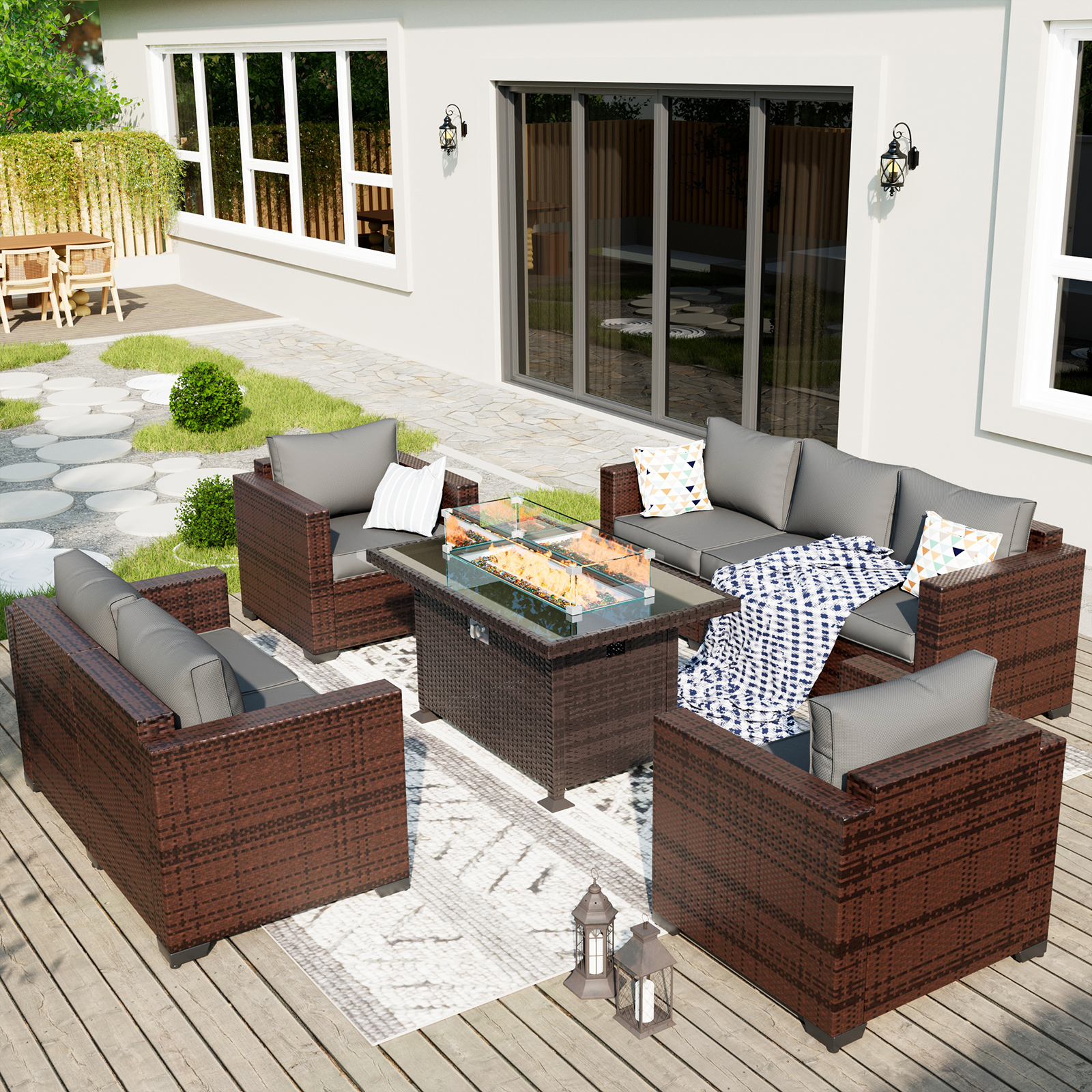 YOUDENOVA Regalkorb Set, 3er-Set – Aus Synthetischem Rattan, Mit Baumwoll-Futter