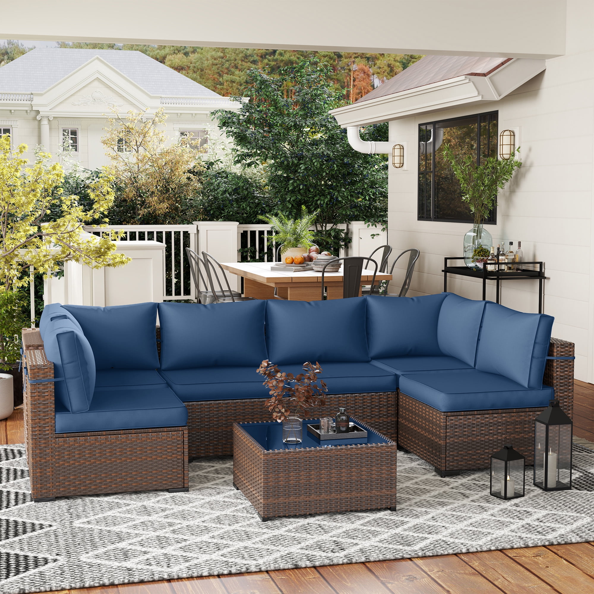 Outdoor Furniture Set Outdoor Waterproof Coffee Table Latitude Run