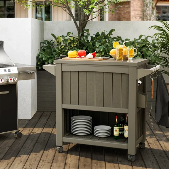 YOUDENOVA 85 Quart Rolling Party Cooler with Wheels & Handle, Outdoor Beverage Ice Chest